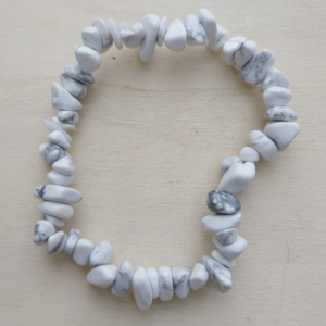 Bracelet baroque en Howlite Blanche